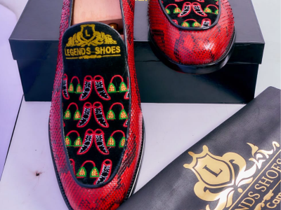 Legends Rainbow python, toghu embroidered mens shoe