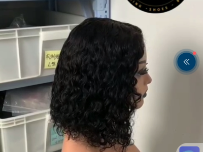 5*5 closure wig 10inch jerry curly bob