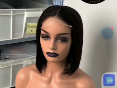 5*5 closure wig 10inch straight Bob.