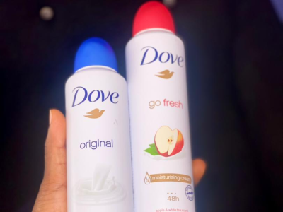 Dove body spray and perfume