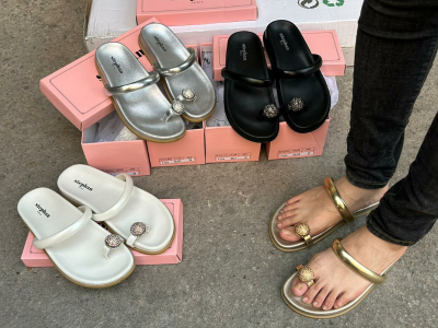Leather slippers