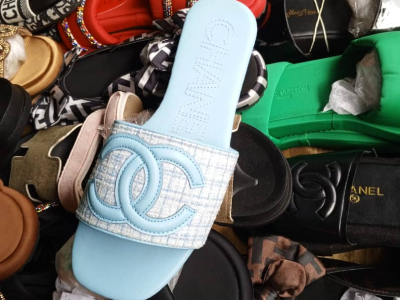 Leather slippers