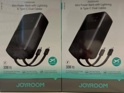 joy room power bank  30w avec cable type c et apple