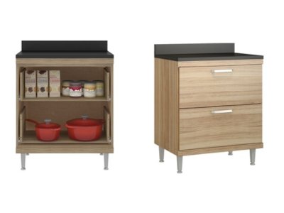 meuble de cuisine paillasse 2 tiroirs