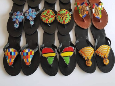 beaded slippers