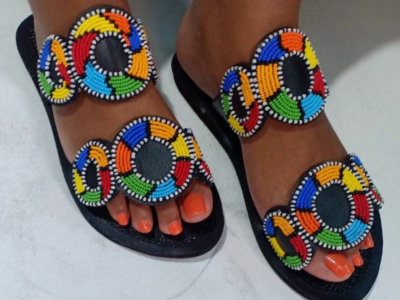 beaded slipper