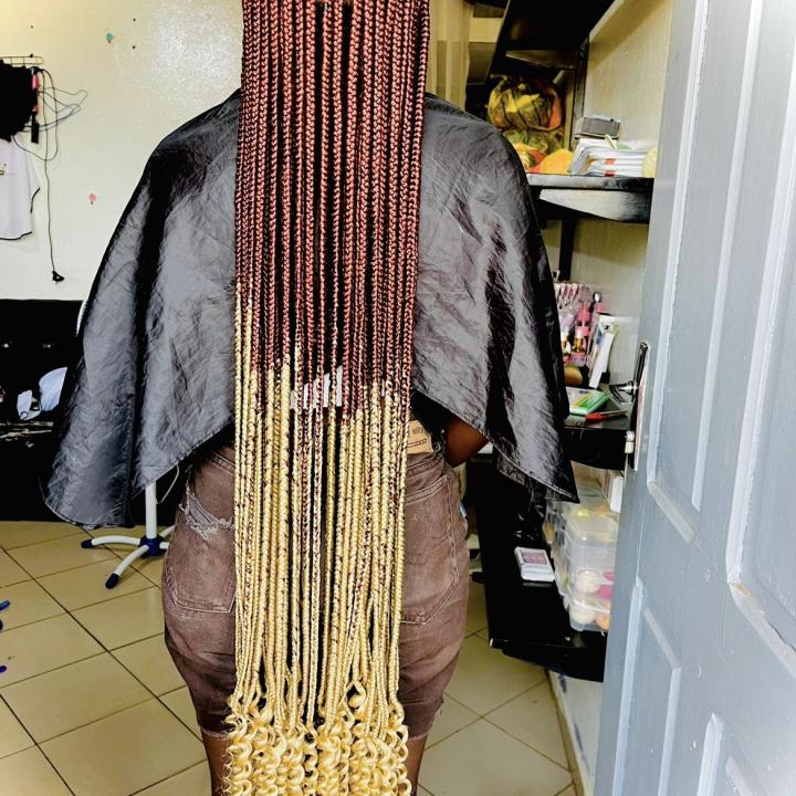 tight braids with curls