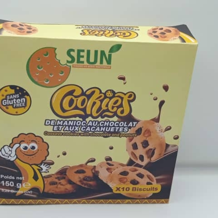 cookies de manioc au chocolat et cacahuètes