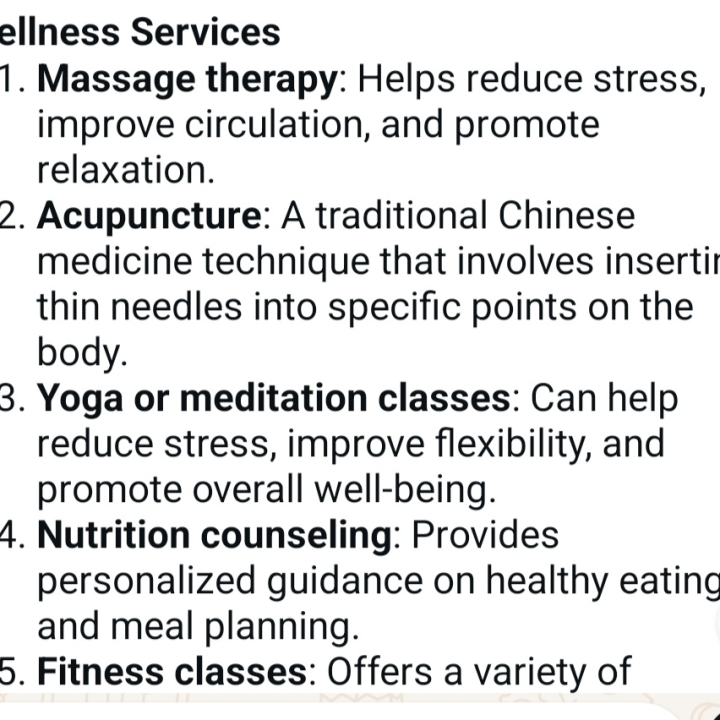 wellness services