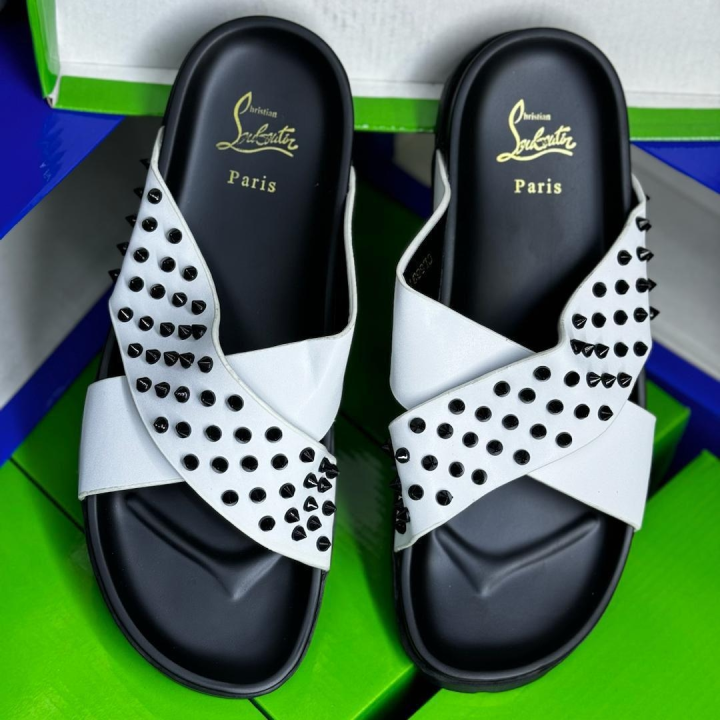 babouches hommes Louboutin noire