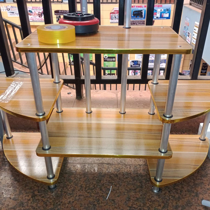 Three-tier multipurpose shelf