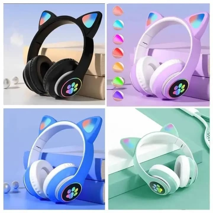 Bluetooth cat ears headphones