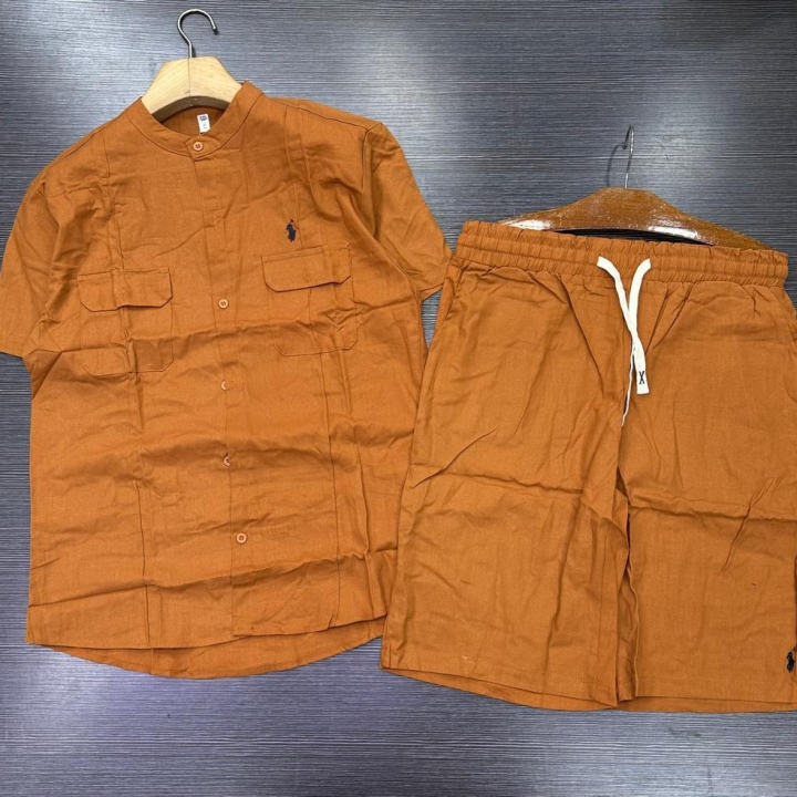 ensemble en lin marron