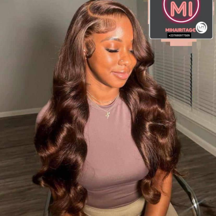 A Body wave marron wig, 28".