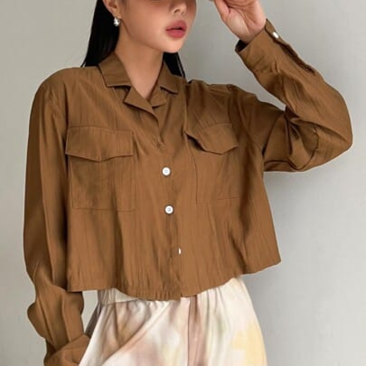 chemise marron