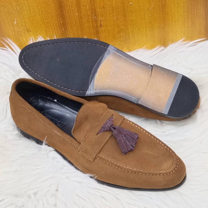 mocassin homme avec deux pompons