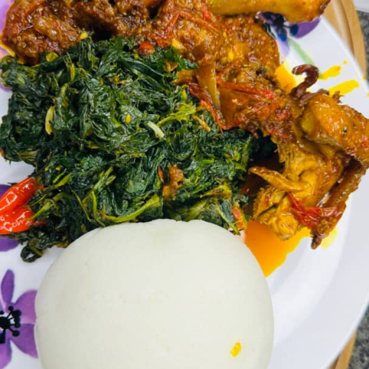 Fufu corn and kati kati