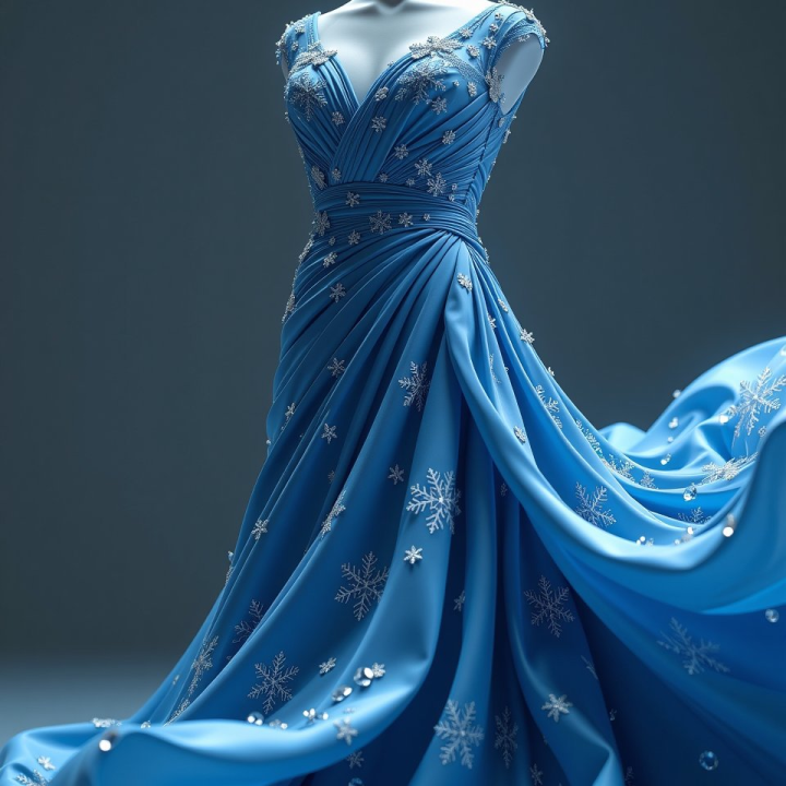 Blue snow dress