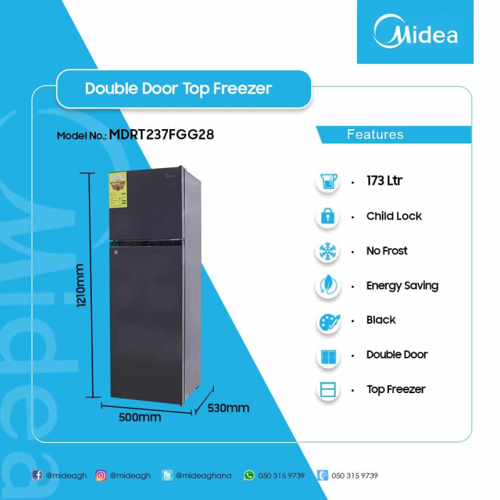 double door top freezer