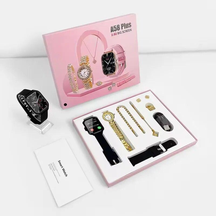 set of watches and jewelry