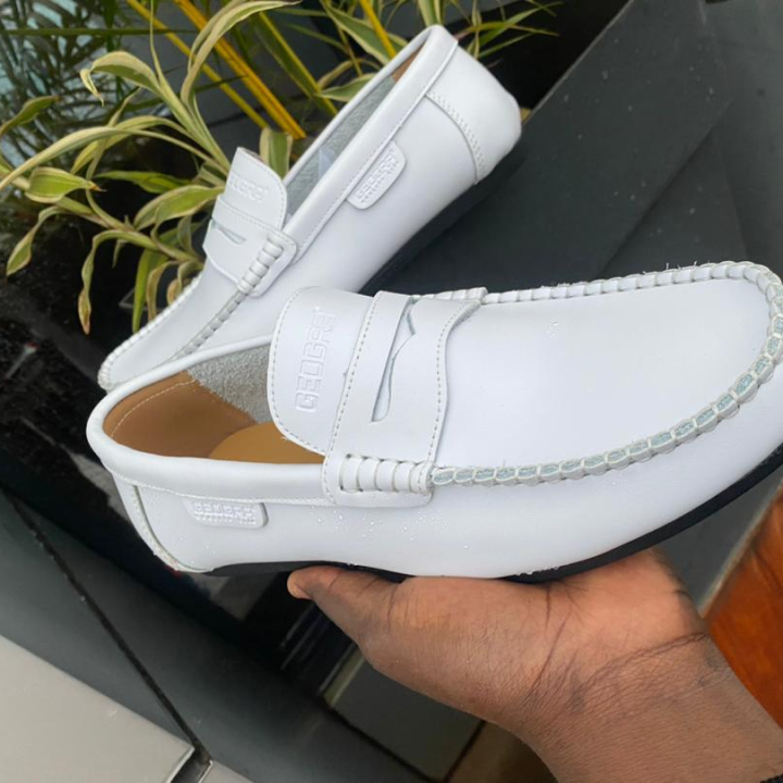 Baladeuse En Cuir Pour Homme , blanc