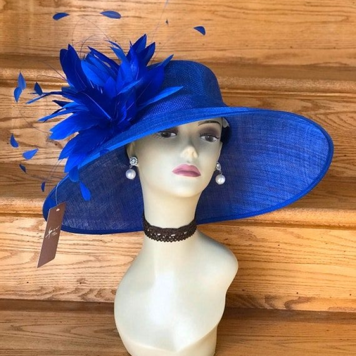 Blue Crinoline hat