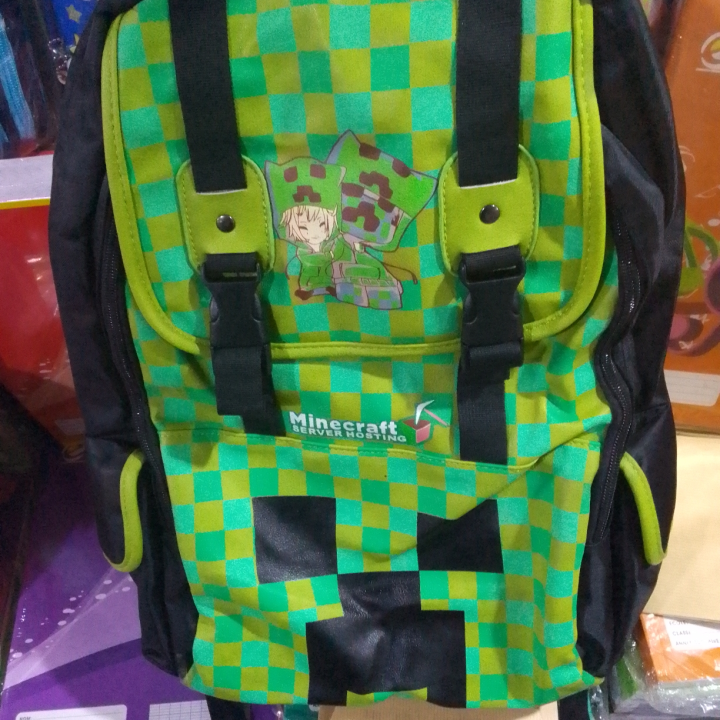 sac de classe verte noire