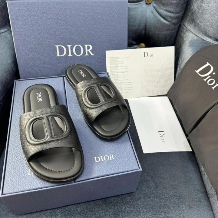 MEN LUXE LEATHER DIOR SLIPPERS FOR MEN COMES IN BOX