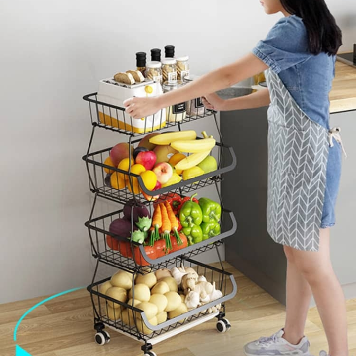 panier de rangement quatre niveaux