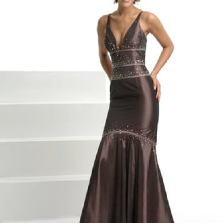 robe de soirée marron