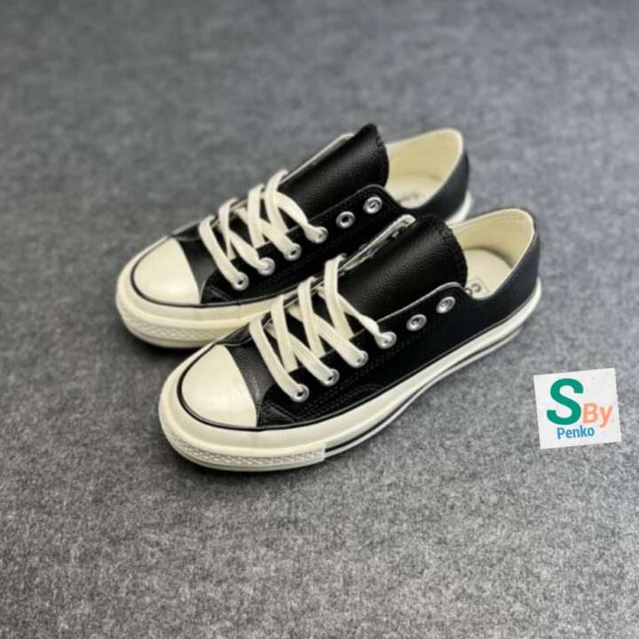 all star noire en cuir