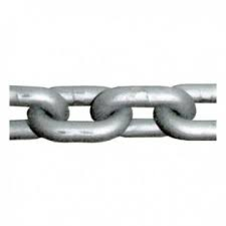 Chaîne soudée Ø 4,5 mm acier galvanisé, forme A, à maillons courts, sur bobine