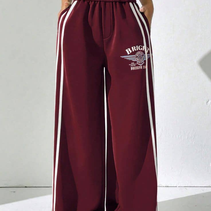 pantalon jogging bordeaux