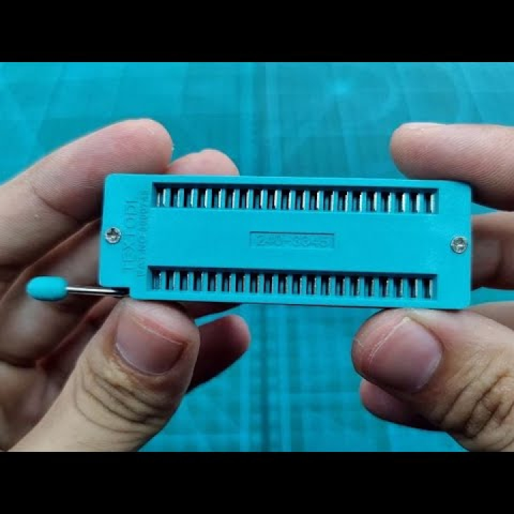 a ZIF  DIP IC Test Socket. and PCB Board for MCU test and programming