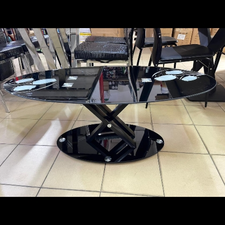 glass table black
