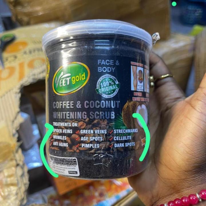 coffee and coconut whitening scrub