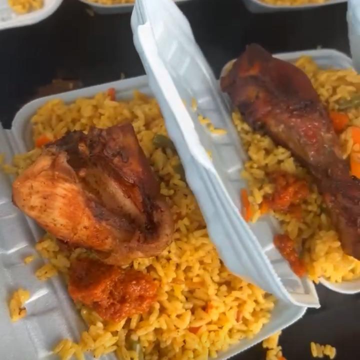 fried rice and chicken