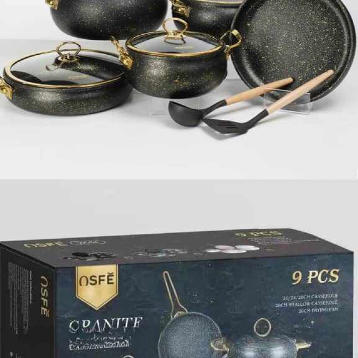 Premium quality set of non-stick pots