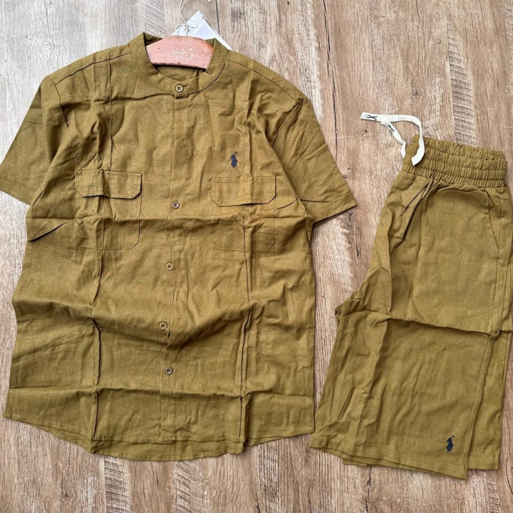 ensemble en lin marron