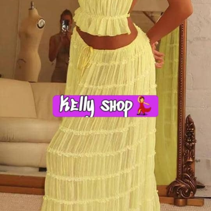 ensemble femme couleur jaune