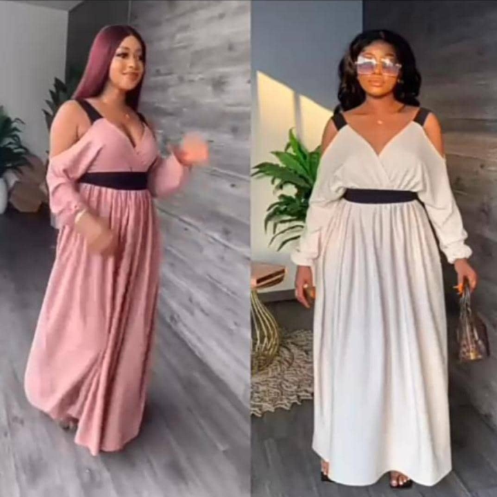 robe rose et blanche