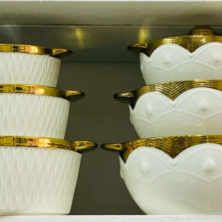 assiettes trois en un en porcelaine
