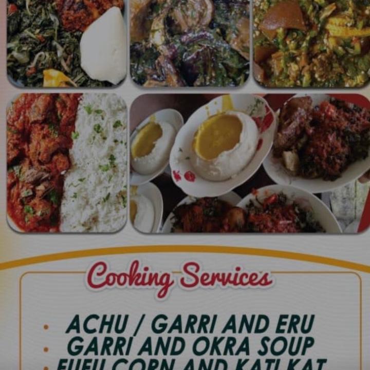 Eru Achu fufucorn and katikati rice and stew