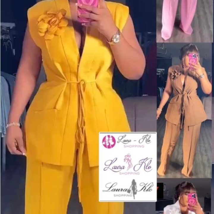 ensemble femme jaune