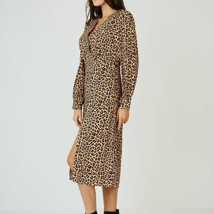 robe imprimée léopard