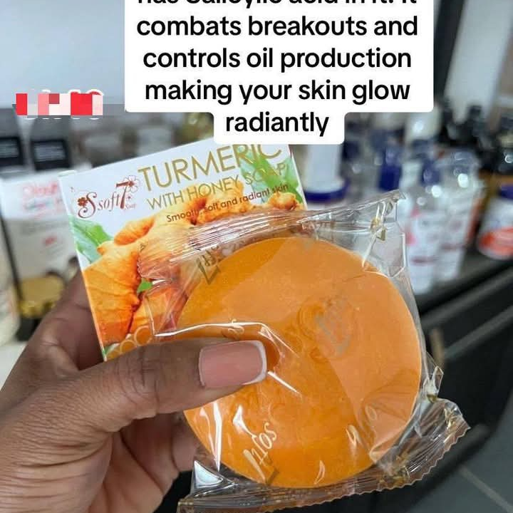 sotf7 Tumeric with honey soap ( pack of 6pcs 5000frs)