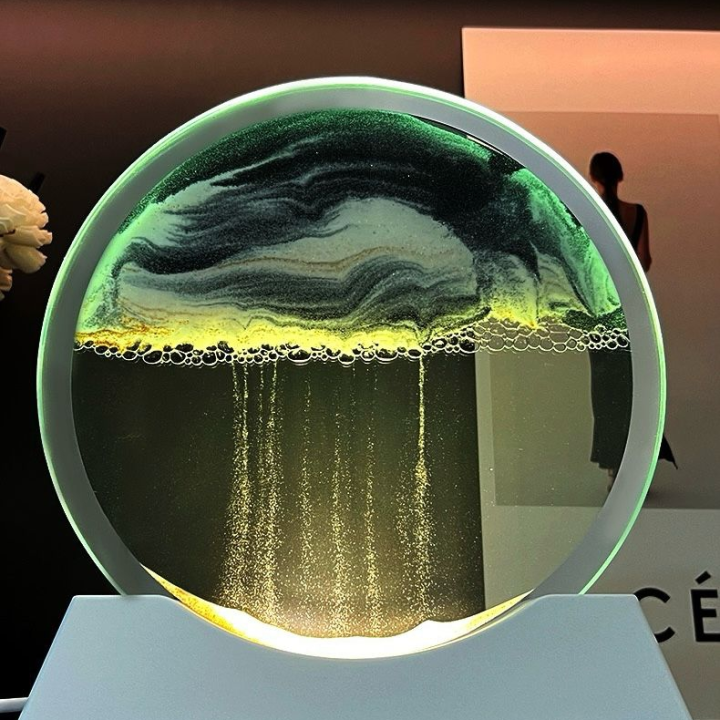 3D hourglass quick sand decor