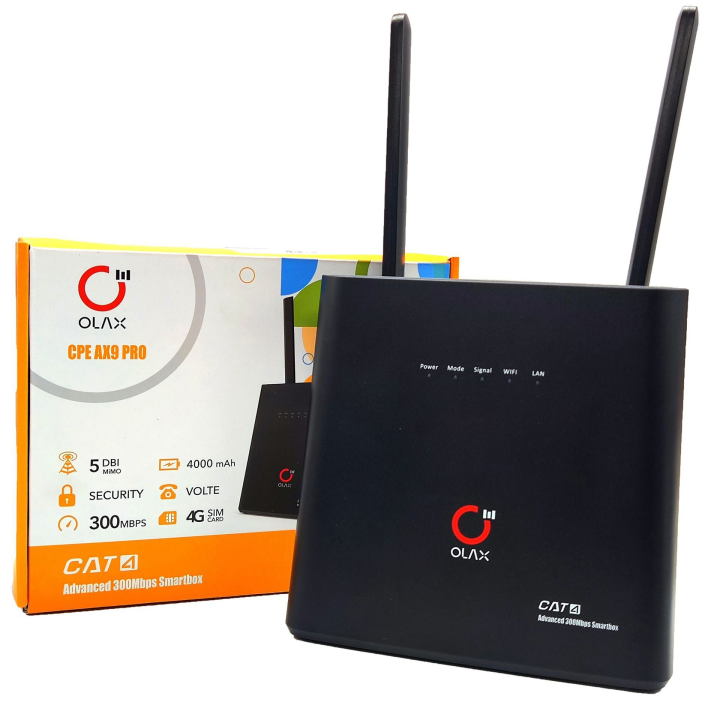Olax Ax9Pro universal router with battery