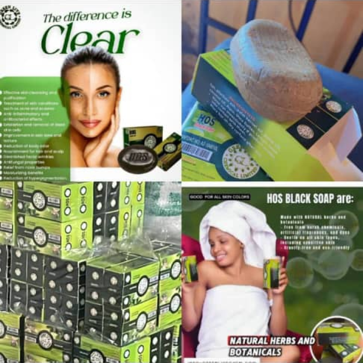 hos black soap pack of 4pcs