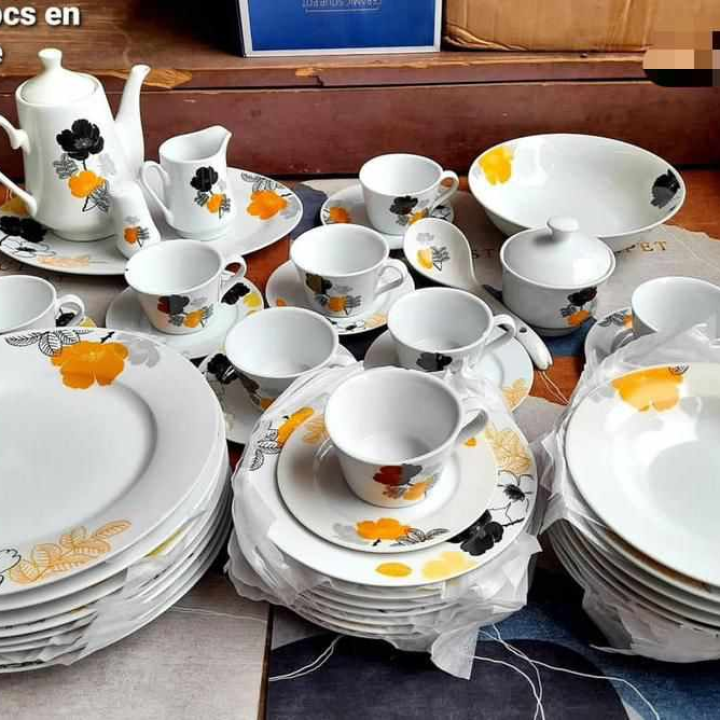 Service en porcelaine de 50 pièces